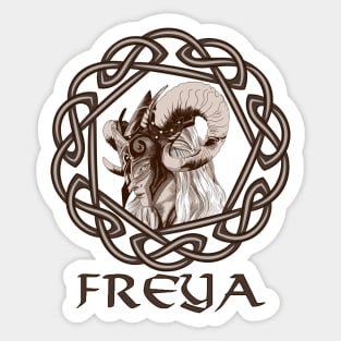 Freya- Norse Goddess of Love and Warrior Spirit Sticker